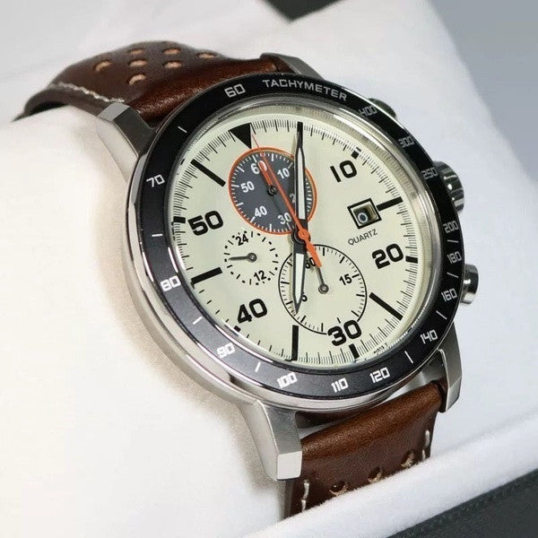 BowLift | Multifunctional 6-Hand Quartz Watch for Men