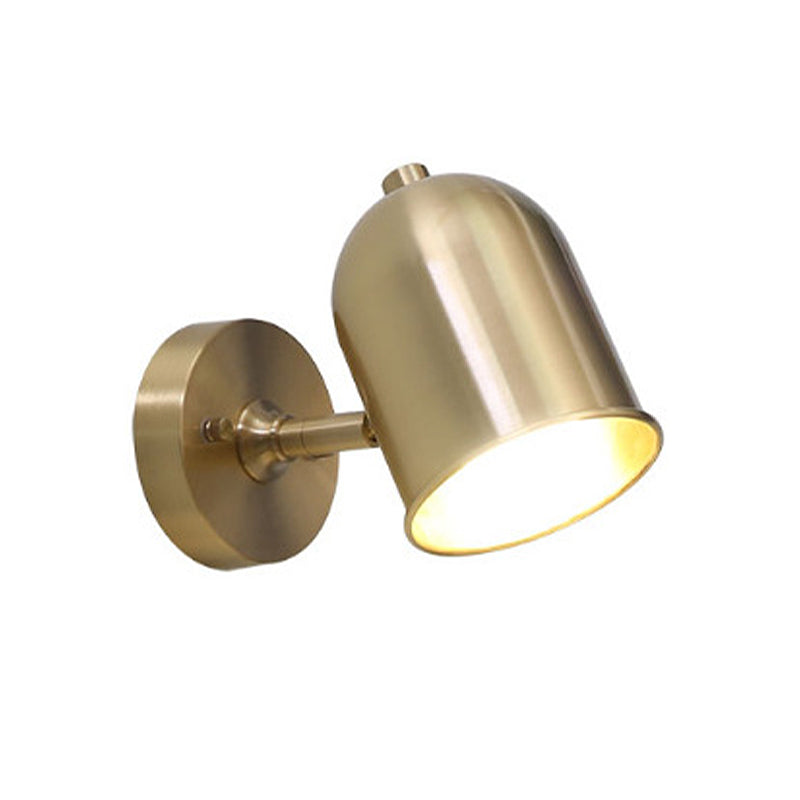 BowLift | Modern 1 Light Wall Lighting Golden Dome LED Wall Lamp with Metal Shade for Bathroom