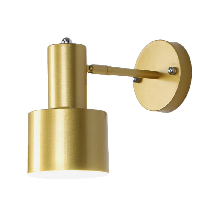 BowLift | Simplicity 1-Bulb Wall Lighting Gold/Rose Gold Cylinder Wall Light with Metal Shade for the Bedroom