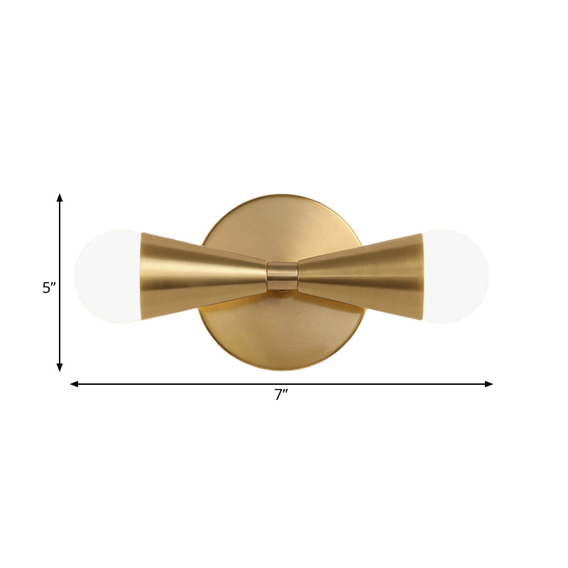 BowLift | Metallic Extendable Wall Light Minimalism 2 Lights Brass Wall Lighting Idea for Living Room