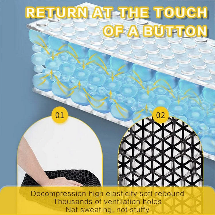 BowLift | HoneyRide – 3D Honeycomb Shock-Relief Motorcycle Seat Cushion