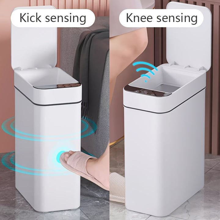 BowLift | Set of 2 Smart Sensor Trash Cans – Touchless and Compact (Black)