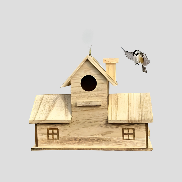 WoodlandBird House- Wooden Hanging Birdhouse with 3-Hole | Bowlift