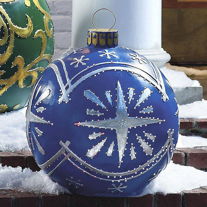 BowLift | Inflatable Christmas Ball Outdoor Decoration 60cm – Weather Resistant PVC Christmas Decoration