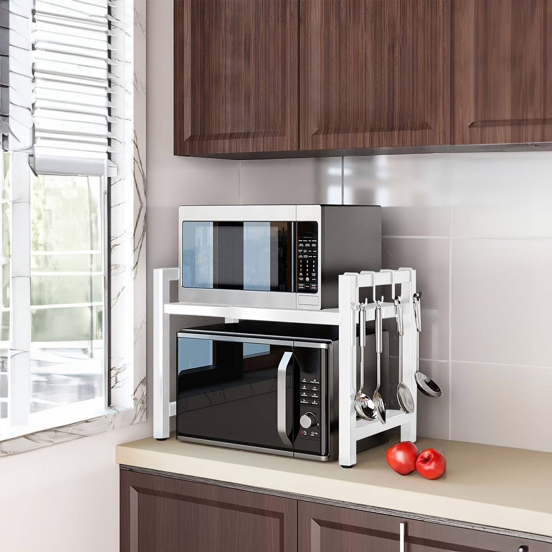 Expandable Microwave Shelf 2 Levels | Bowlift