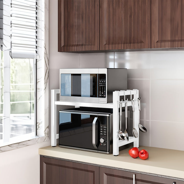 Expandable Microwave Shelf 2 Levels | Bowlift