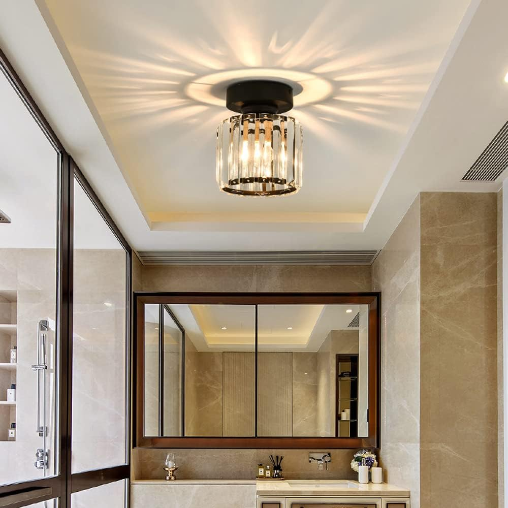 Modern Crystal Ceiling Lamp - CrystalGlow | Bowlift