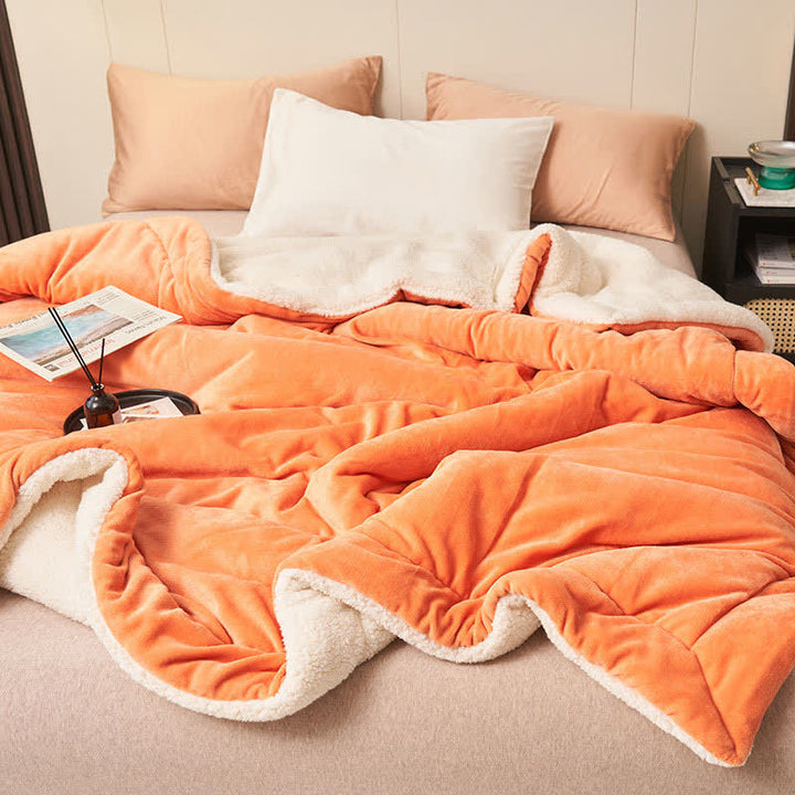 BowLift | Solid thick double-sided velvet cube blanket