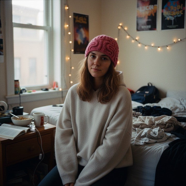 BowLift | Too Much IQ Knitted Brain Beanie
