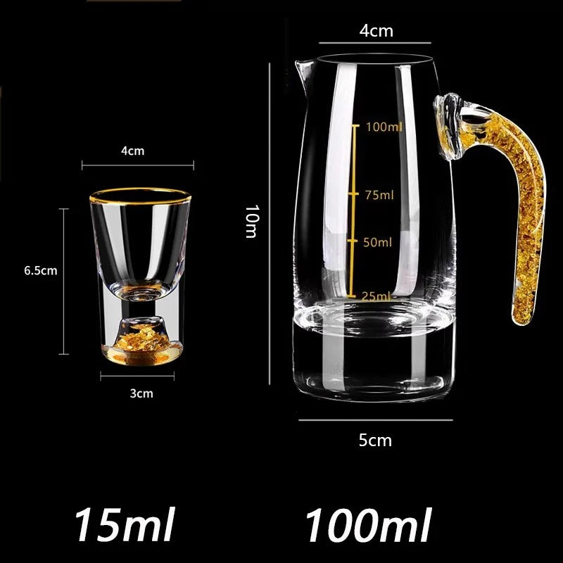 BowLift | Sparkling Golden Handcrafted Drink Glassses Set