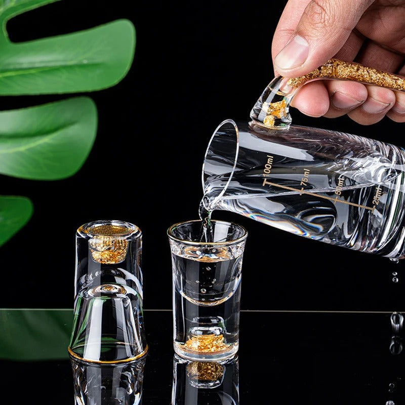 BowLift | Sparkling Golden Handcrafted Drink Glassses Set