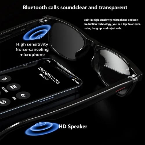 BowLift | Super Black TechnologySmart Wireless Headphone Sunglasses
