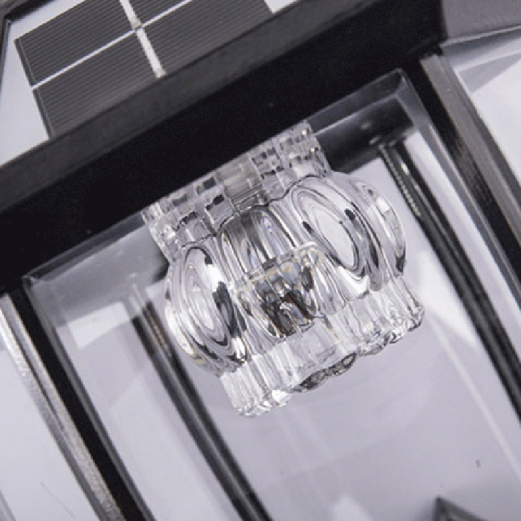 Traditional European Aluminum Glass LED Solar Waterproof Wall Sconce Lamp For Outdoor Patio | Bowlift