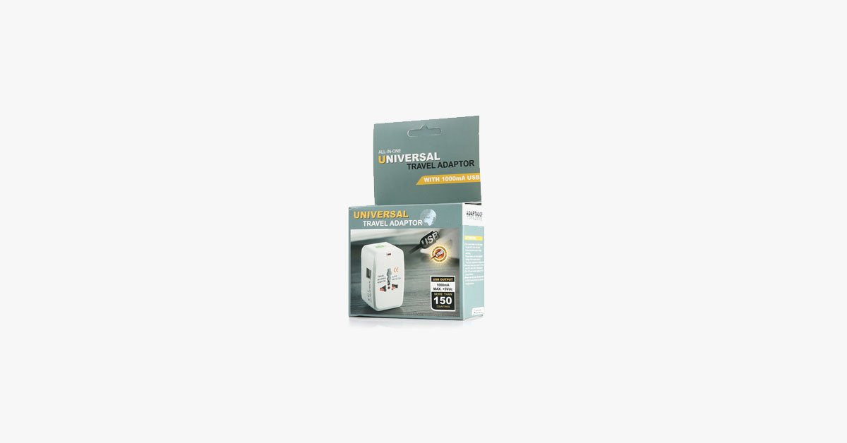 BowLift | International plug adapter - All-in-One CE, RoHS certified USB power plug