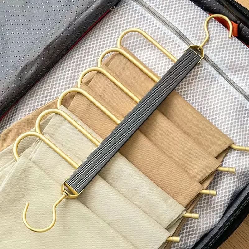 BowLift | SpaceLuxe Aluminum Pants Hanger – Multi-Layer, Space-Saving Closet Organizer