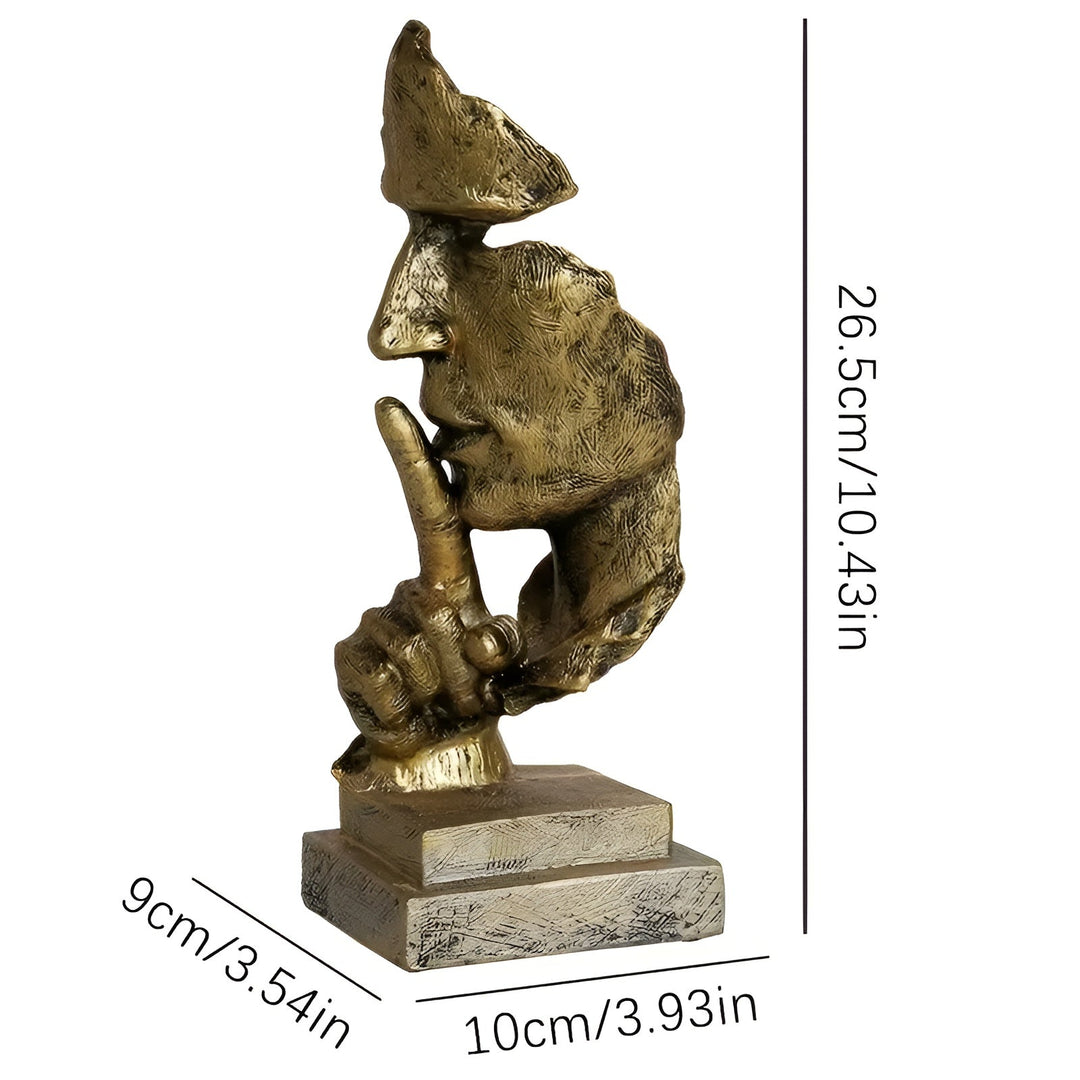 Abstract Thinker Sculpture – Modern Deco Figure made of Resin | Perfect for Living Room & Office | Bowlift