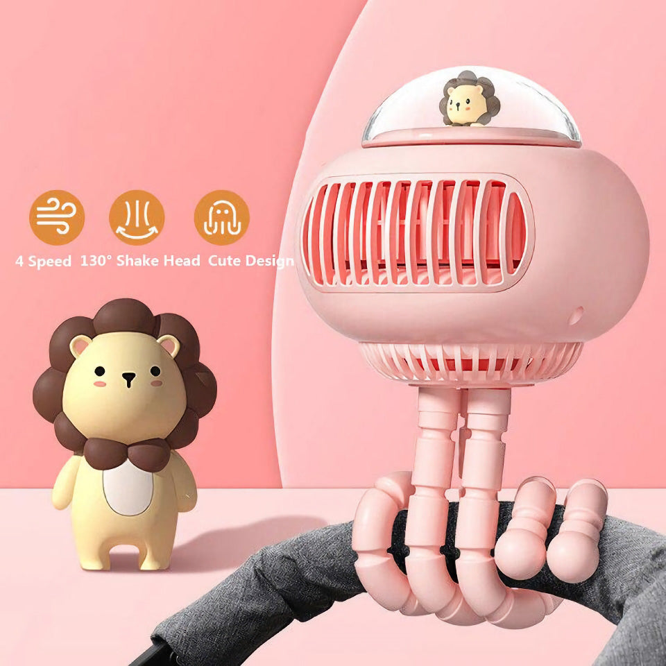 Lovely Cartoon Portable Safe Stroller Fan | Bowlift