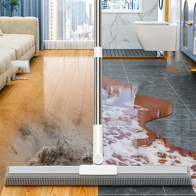 Floor wiper with rubber lip & TPE bristles | Bowlift