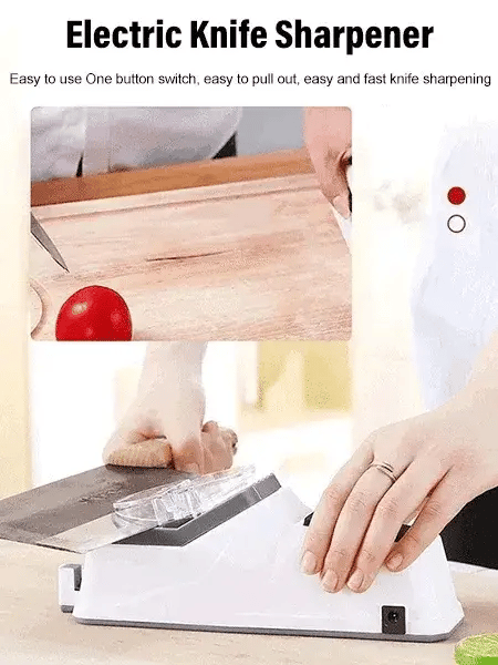 BowLift | Electric Knife Sharpener | Double-Sided | 5-Second USB Rechargeable Blade Restorer
