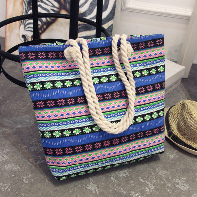 Trendy Shoulder Bag with Colorful Pattern Bowlift