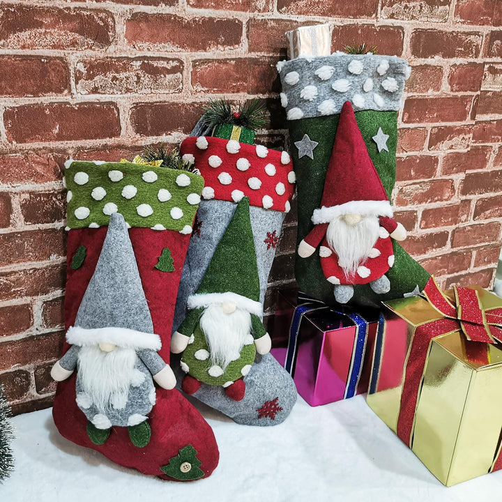 BowLift | Christmas Decorative Supplies Lambswool Three-dimensional Christmas Socks
