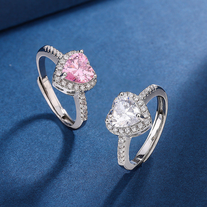 BowLift | Diamond Love Peach Heart Ring