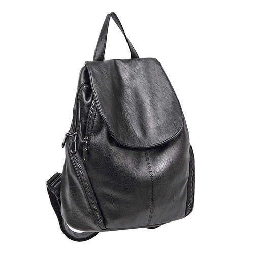 Functional Leather Backpack