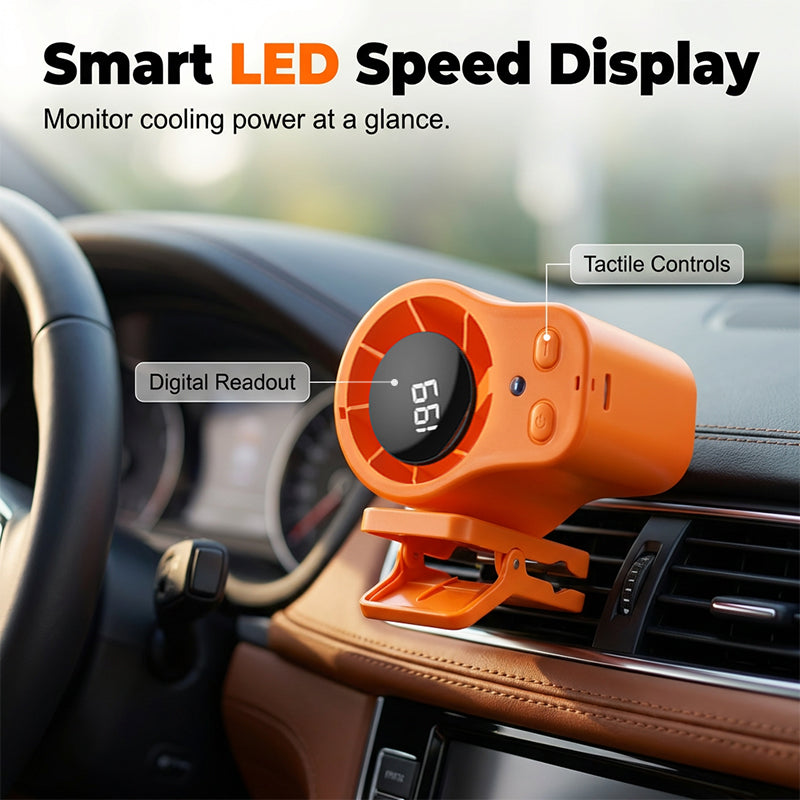 Mini fan with ventilation clip for car and desk | Bowlift