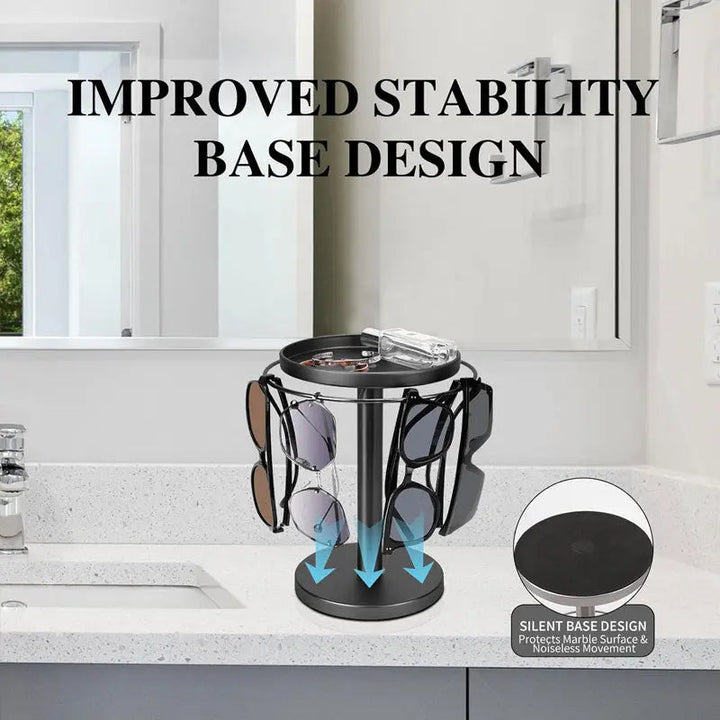 BowLift | 360° Redatable glasses stand – Stylish organizer for glasses & accessories