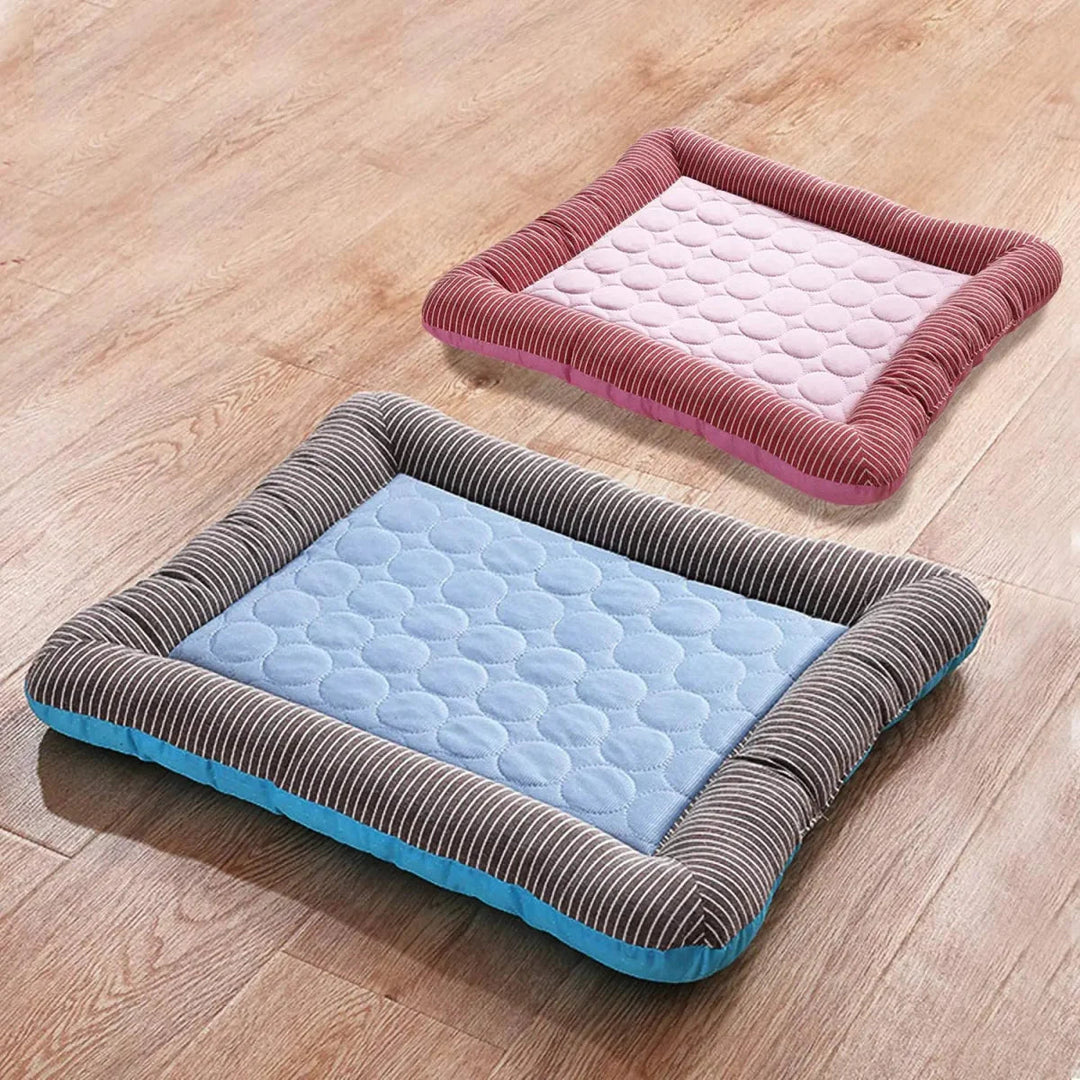 Cooling mat for pets with raised padded edge | Bowlift