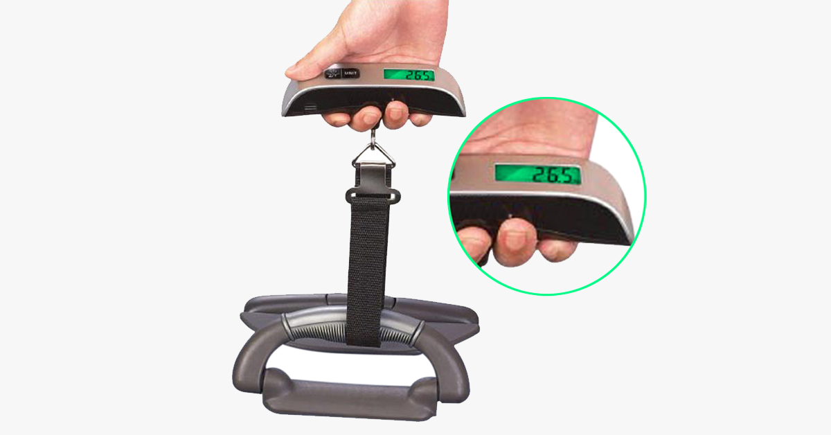 BowLift | Handheld Digital Luggage Scale - Temperature Sensor & LCD Display - Portable Size