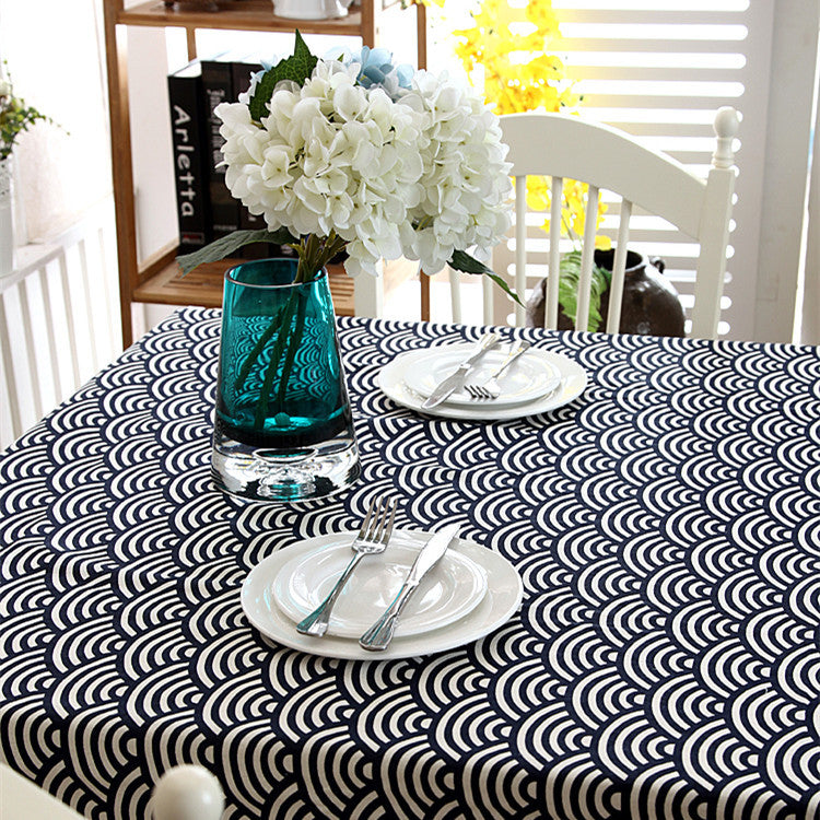 Decorative Tablecloth with Lace Edging
