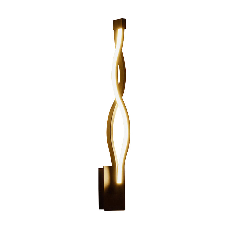 BowLift | Contemporary LED Wall Lighting Black/White Curved Wall Lamp with Acrylic Shade, Warm/White Light