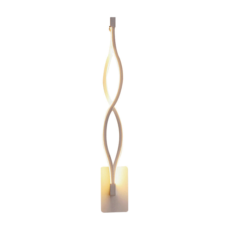 BowLift | Contemporary LED Wall Lighting Black/White Curved Wall Lamp with Acrylic Shade, Warm/White Light