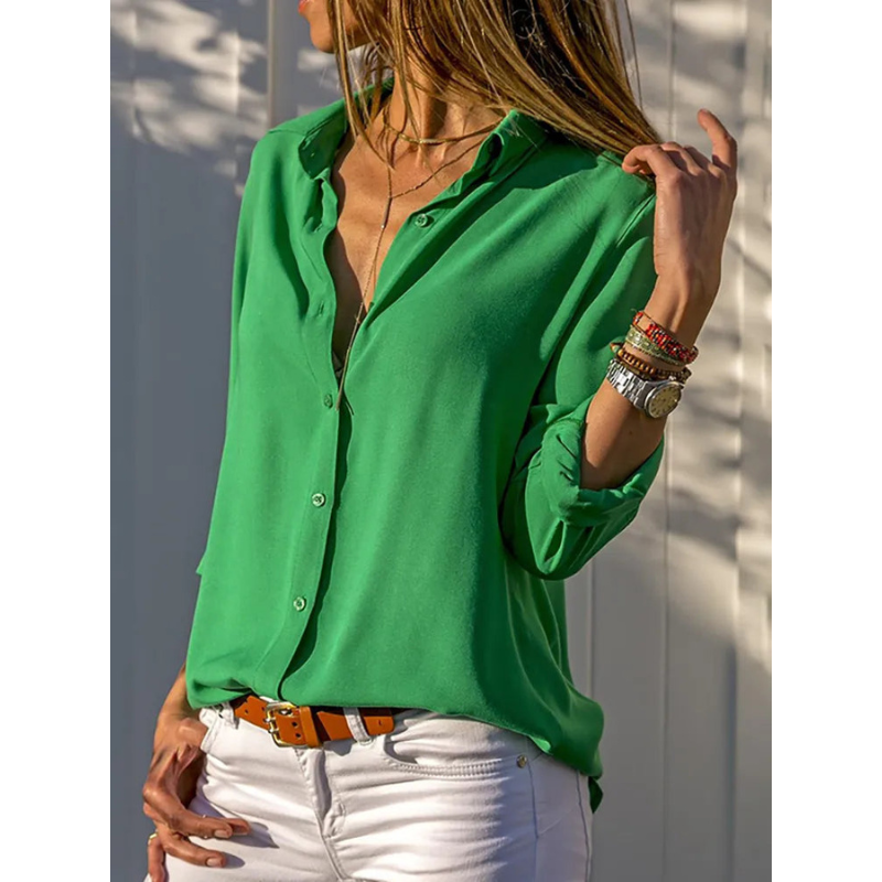 BowLift | Formal Long Sleeve Blouse for Women | Button Placket