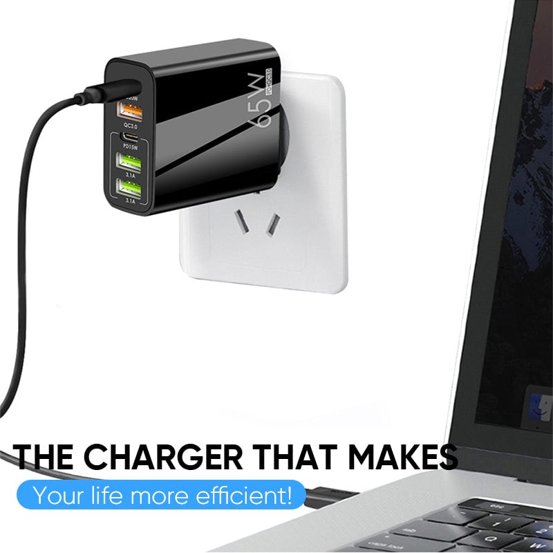 BowLift | Multi Port Adaptor 65W Fast Charger - US Standard