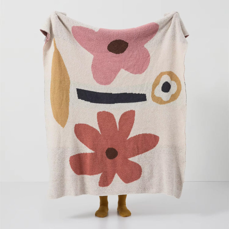 BowLift | Bohemian Flower Knitted Throw Blanket