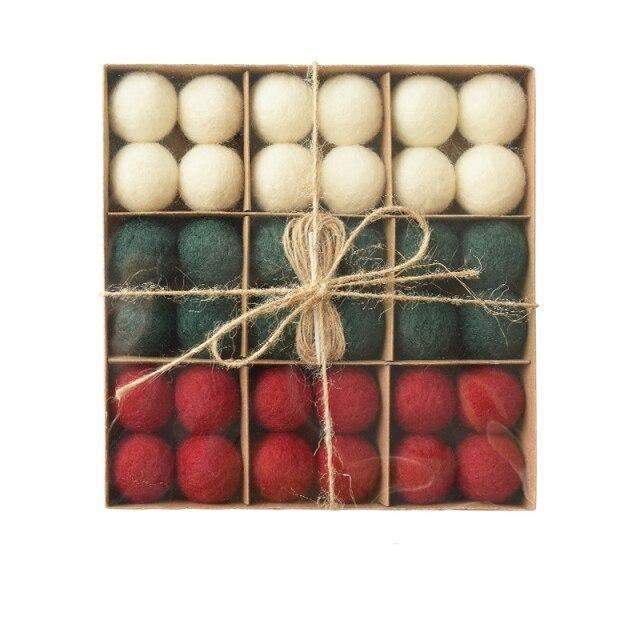 36pcs Wool Christmas Tree Balls Bowlift