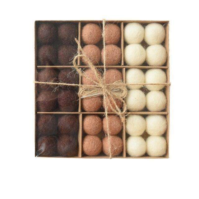36pcs Wool Christmas Tree Balls Bowlift