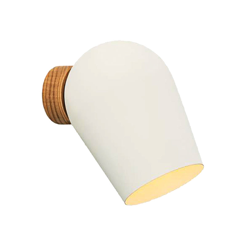 BowLift | Dome Wall Light with White Metal Shade 1 Light Nordic Wall Lighting for Nightstand