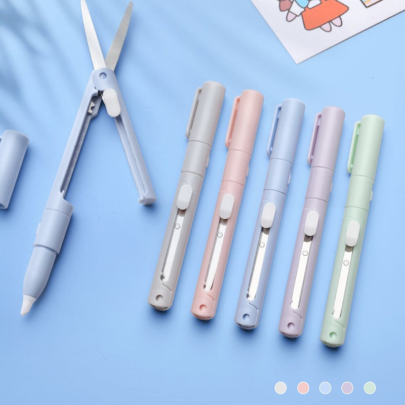 BowLift | Mini Folding Pen Scissors Graving Knife for Kids
