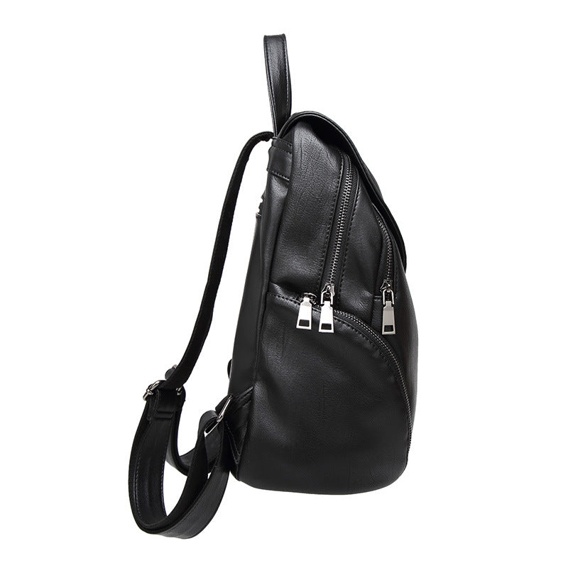 Functional Leather Backpack