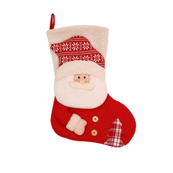 BowLift | Large Red White Knitted Christmas Stocking