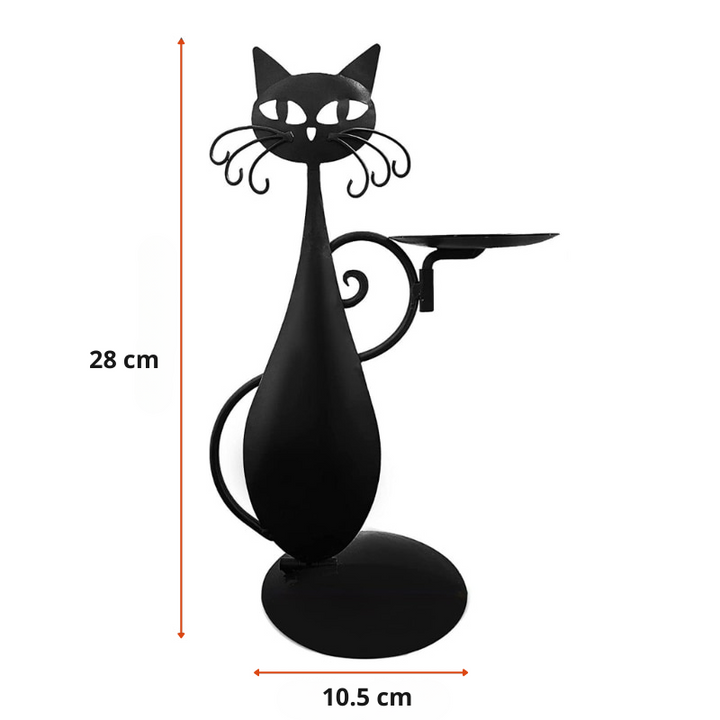 BowLift | Black Cat Candle Holder | Add a touch of mystique to your interior