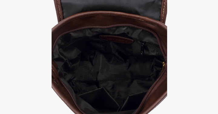 BowLift | Vintage-style shoulder bags - Genuine brown leather crossbody shoulder bag - Portable handcrafted wallet