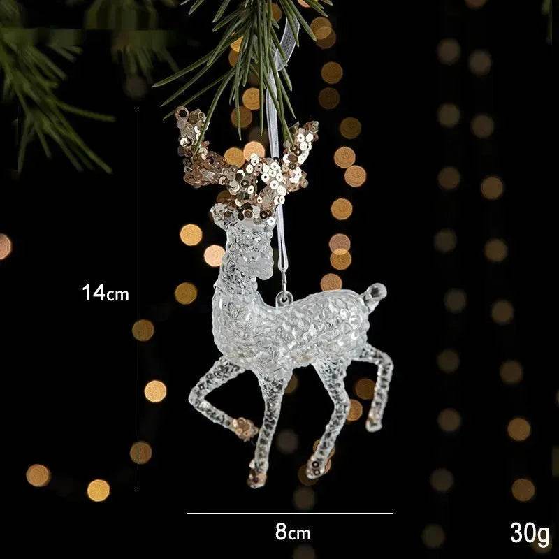 BowLift | Christmas Decorations Sequins Acrylic Transparent Pendant