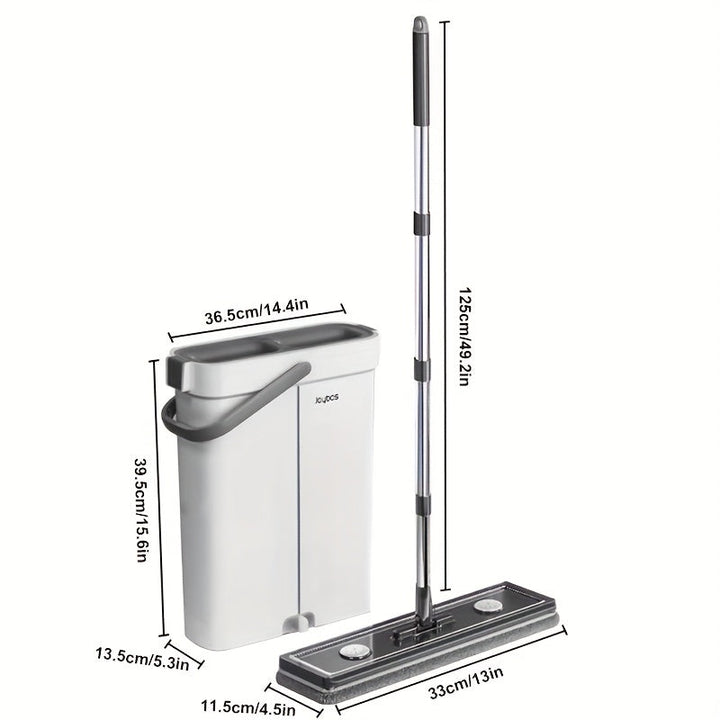 Flat mop set with bucket & wringing system | Bowlift