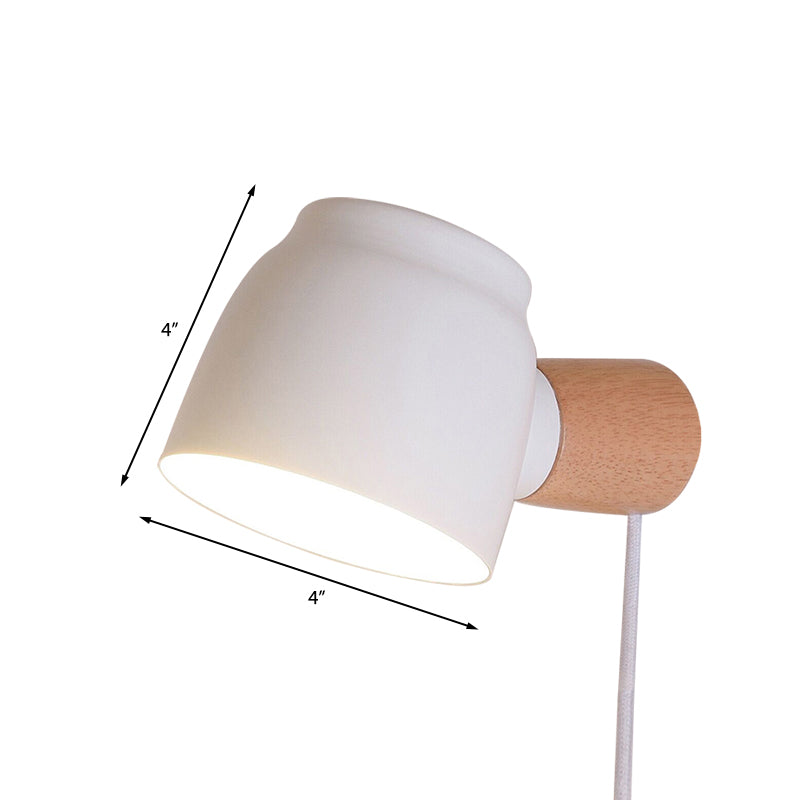 BowLift | Electrified Wall Lamp Modern Metal 10 cm B 1 Bulb Black/Gray/White Wall Light Sconces for Bedroom