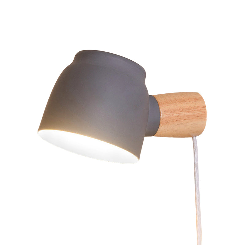 BowLift | Electrified Wall Lamp Modern Metal 10 cm B 1 Bulb Black/Gray/White Wall Light Sconces for Bedroom