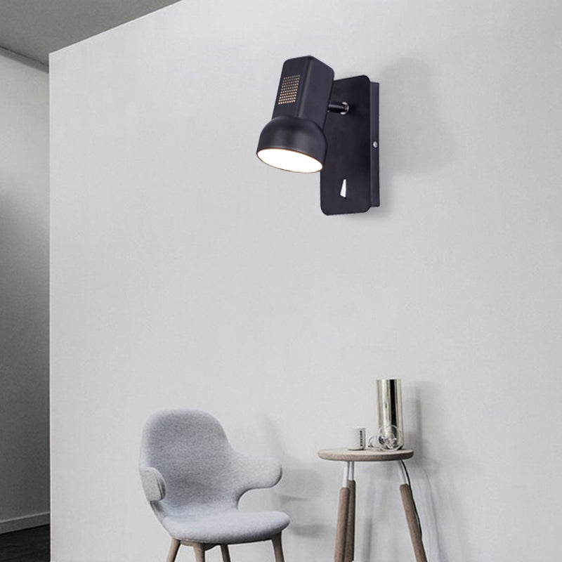 BowLift | Black/Yellow Barn Wall Light Equipment Adjustable Modernist Metal 1 Light Wall Lamp for Living Room, 4" B